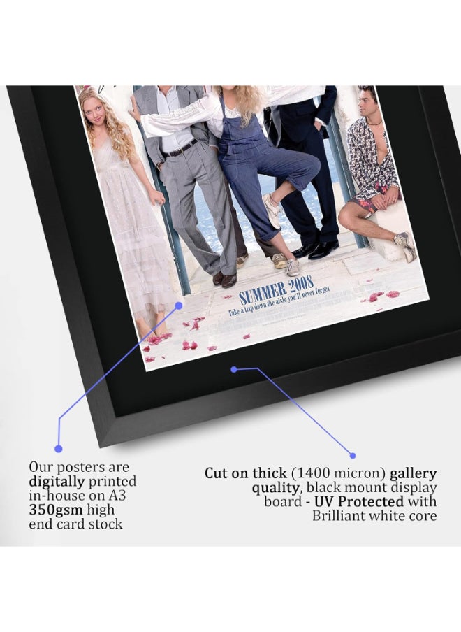 HWC Trading HWC Trading Mamma Mia! Movie Poster Meryl Streep, Pierce Brosnan 16 x 12 inch Framed Gifts Printed Poster Signed Autograph Picture for Movie Memorabilia Fans - 16" x 12" Framed  - Image 4