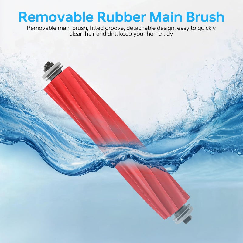 Asrhine 24 Pack Accessories for Roborock Q Revoã€Not for Qrevo S/Pro/Plus/Max/Maxv/Masterã€‘Robot Vacuum Cleaner Qrevo Replacement Parts, 2 Rolling Brushes 4 Filters 4 Dust Bags 6 Mop Pads 6 Side Brushes - Image 3