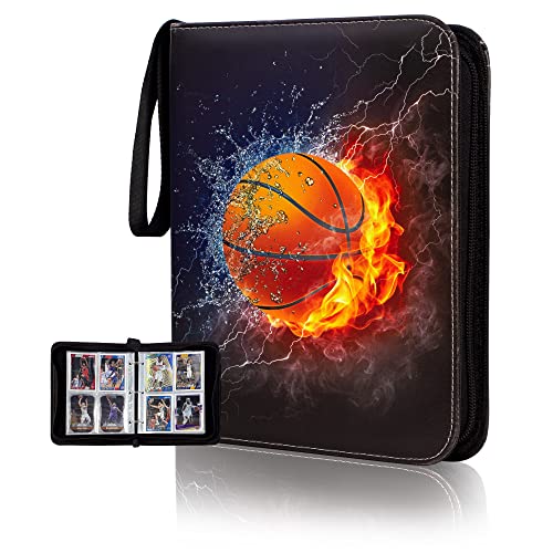 CDROPS Yellow 400 Card Binder with 50 Removable Pages Compatible with Basketball TCG and Other Standard Size Cards - Image 1