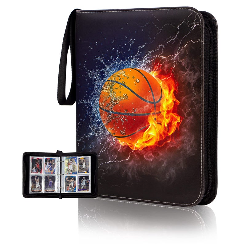 CDROPS Yellow 400 Card Binder with 50 Removable Pages Compatible with Basketball TCG and Other Standard Size Cards - Image 2