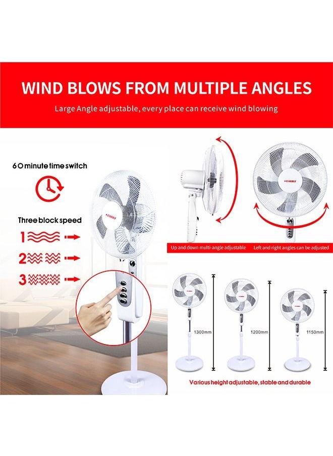 Stargold - Pedestal Fan Oscillating 60W Electric Stand Fan, 3 Speed, Quite Cooling Fan For Indoor And Outdoor - Image 1