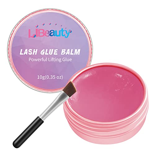 Libeauty Lash Lift Glue Balm Lash Lift Adhesive Strong Sticky Fruit Flavor Eyelash Eyebrow Perm Glue Balm Brow Lamination Gel Red Strawberry 10g035oz - Image 2