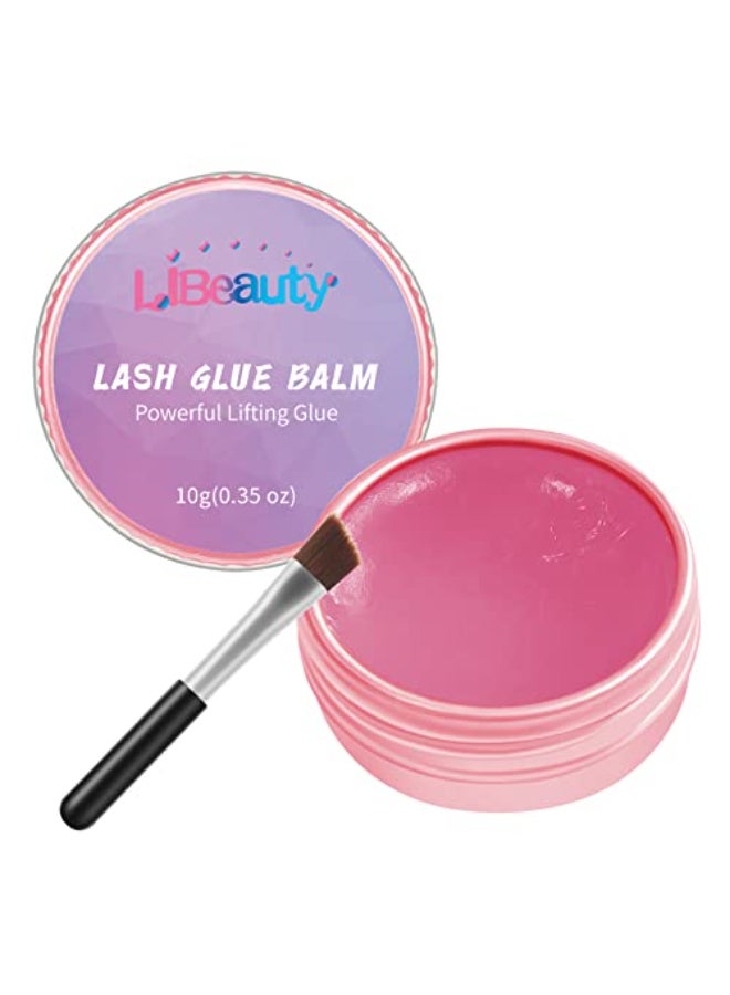 Libeauty Lash Lift Glue Balm Lash Lift Adhesive Strong Sticky Fruit Flavor Eyelash Eyebrow Perm Glue Balm Brow Lamination Gel Red Strawberry 10g035oz - Image 1