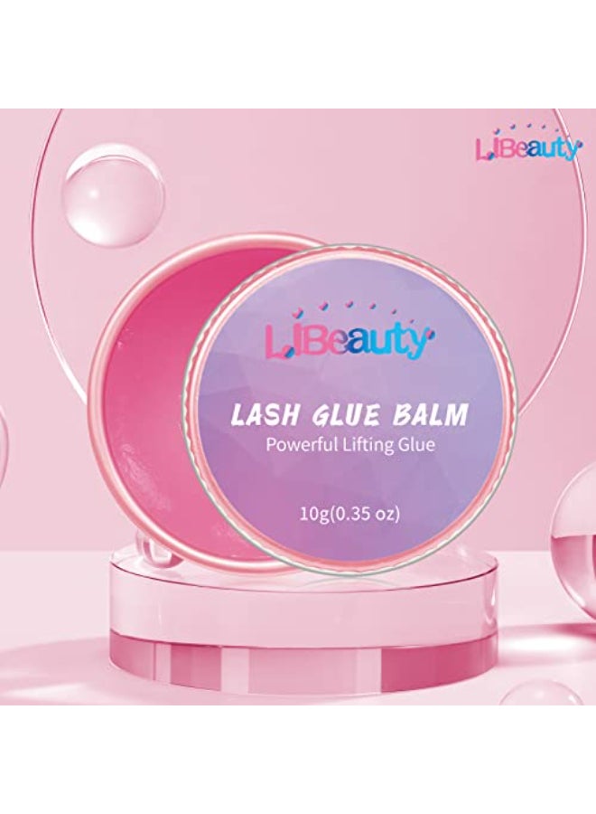 Libeauty Lash Lift Glue Balm Lash Lift Adhesive Strong Sticky Fruit Flavor Eyelash Eyebrow Perm Glue Balm Brow Lamination Gel Red Strawberry 10g035oz - Image 4