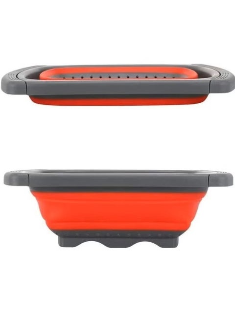 Rectangular Applied Silicon Vegetable Strainer orang