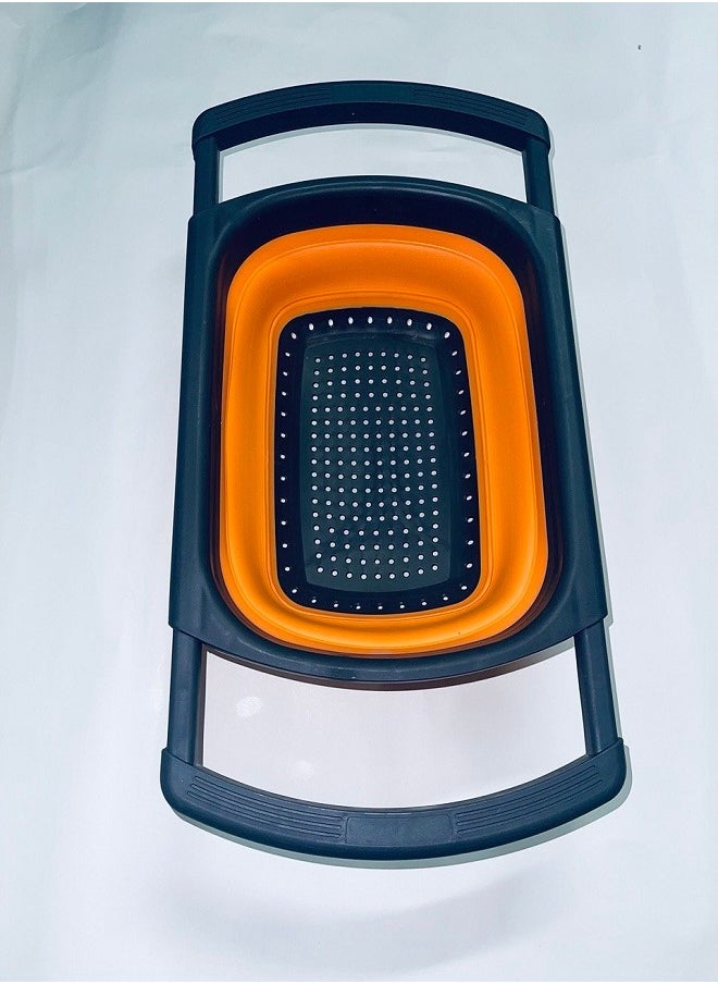 Generic Rectangular Applied Silicon Vegetable Strainer orang  - Image 4