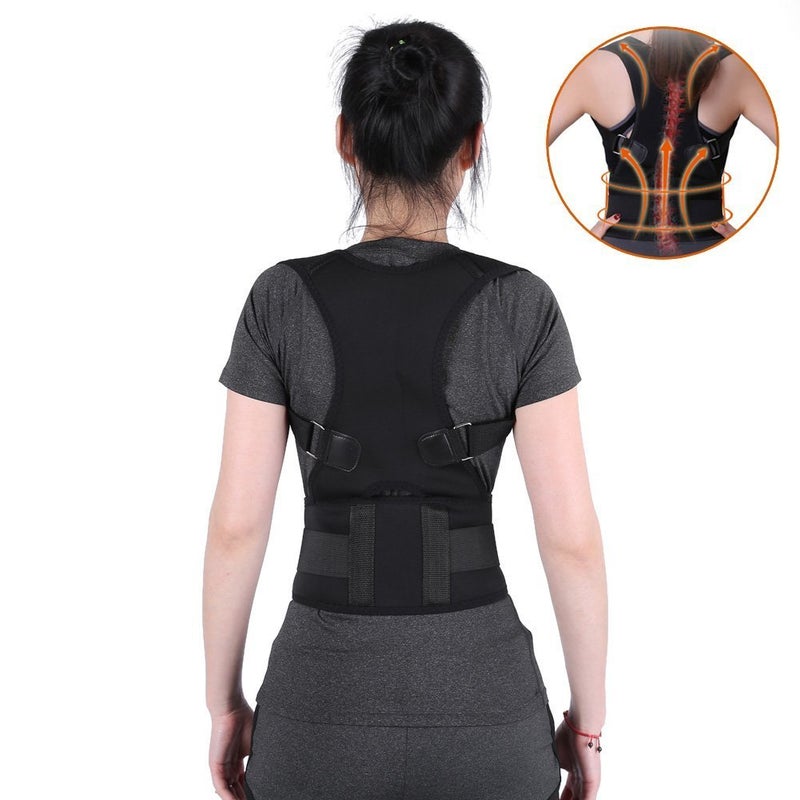 comfrt Posture Corrector for Men and Women - Adjustable Upper Back Brace for Clavicle Support and Providing Pain Relief from Neck, Back and Shoulder, Posture Trainer for Posture Support (XXL-black) - Image 2