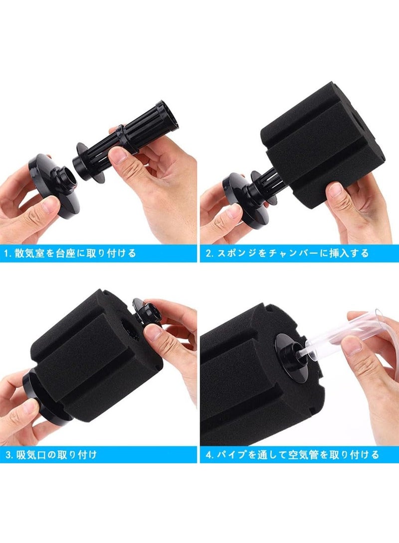 شينيو فلتر إسفنجي لحوض السمك | فلتر بيولوجي مثالي لتنقية المياه وتنمية البكتيريا النافعة | تشغيل هادئ وآمن للأسماك - Image 5