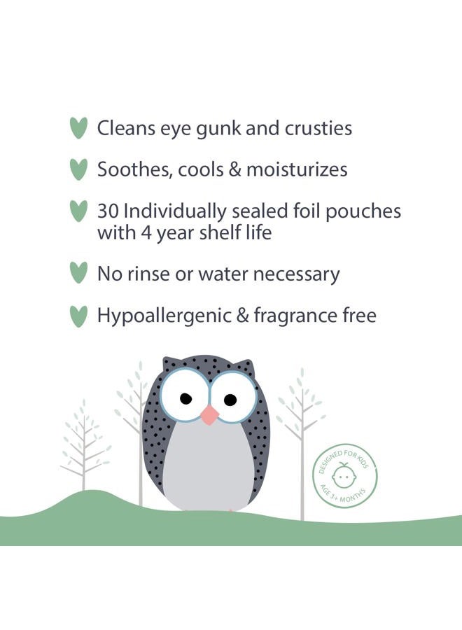 Natural Essentials Lil' Peepers Baby Eye Wipes and Eyelid Cleanser, Preservative-Free & Rinse-Free, Pediatrician Recommended Hypoallergenic Soft Eyelid Wipes for Babies, Kids and Adults (30 Count) - Image 4