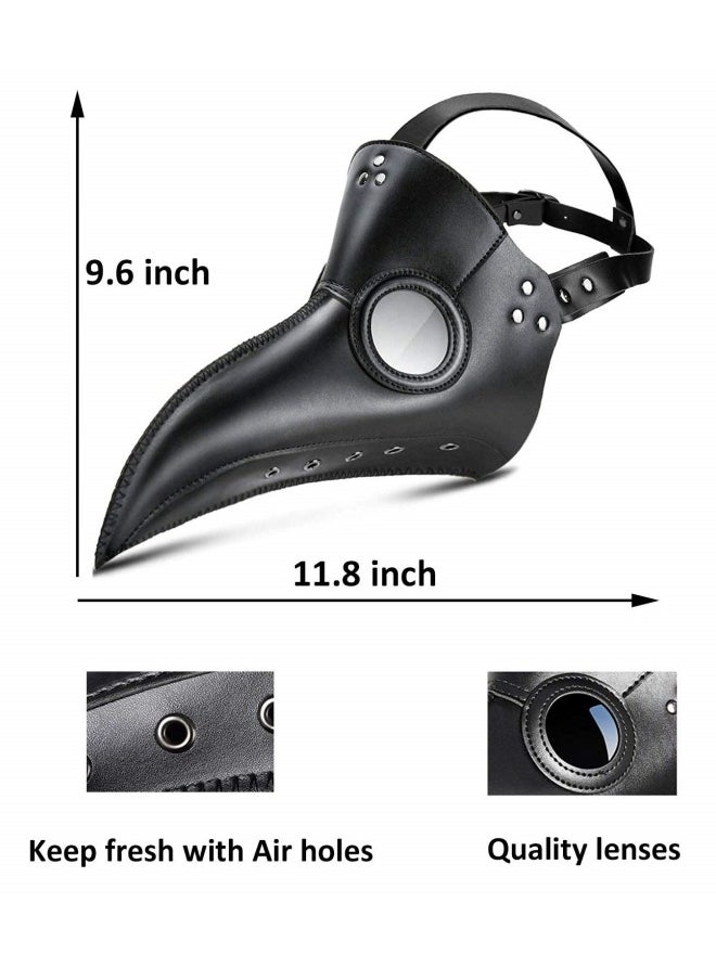Plague Doctor Mask, Party Cosplay Costume Props Mask Steampunk Cosplay Retro Leather Bird Mask