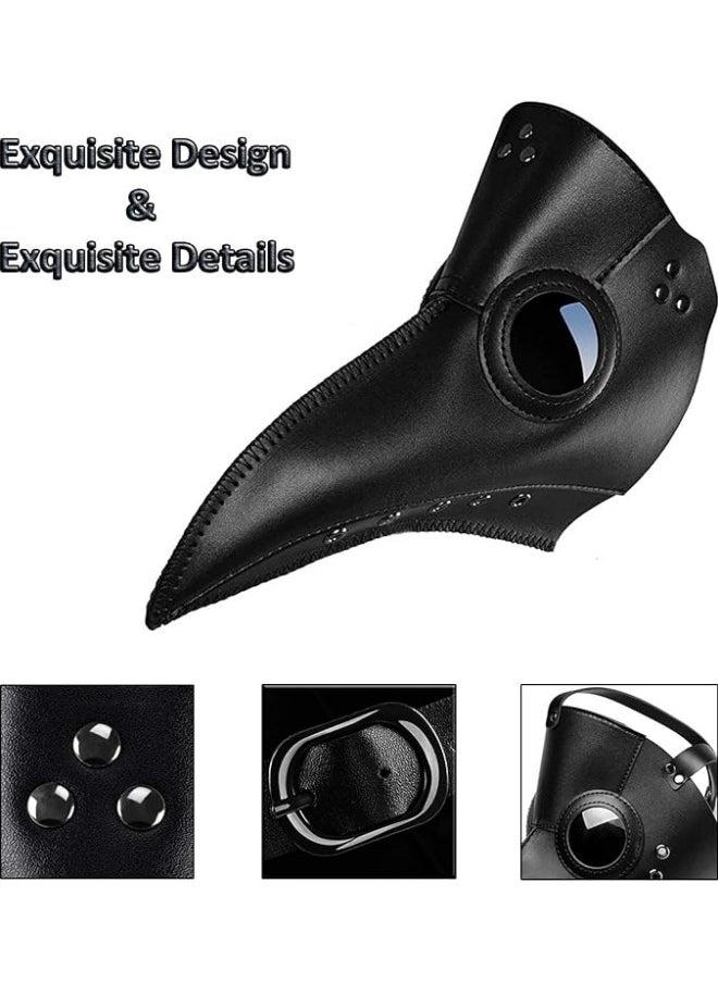 Plague Doctor Mask, Party Cosplay Costume Props Mask Steampunk Cosplay Retro Leather Bird Mask
