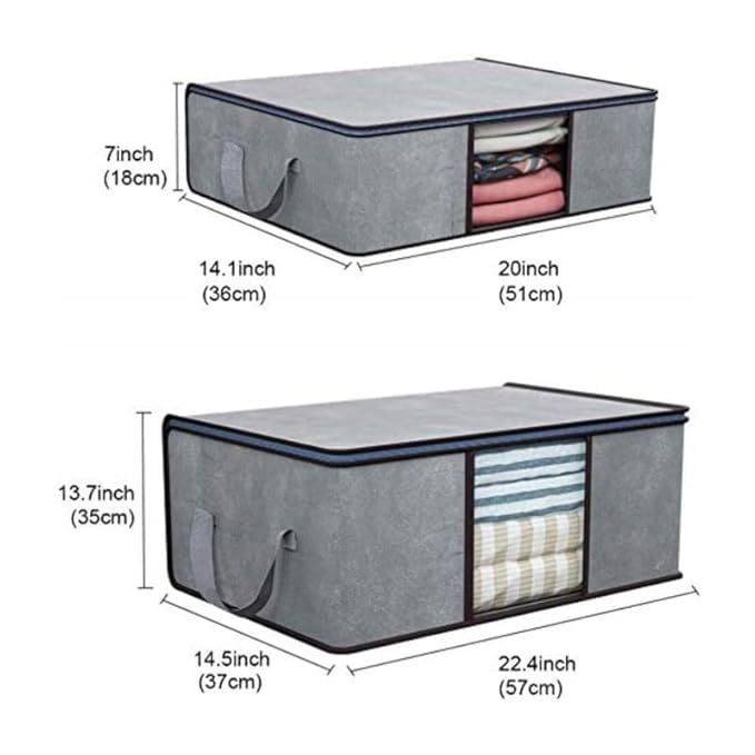 BB BACKBENCHERS Collapsible Fabric Storage Cubes Organizer with Handles Foldable Storage Baskets for Organizing Toys, Books, Shelves, Closet, Large Storage Box with Handles (Light Grey (Set of 3)) - Image 3