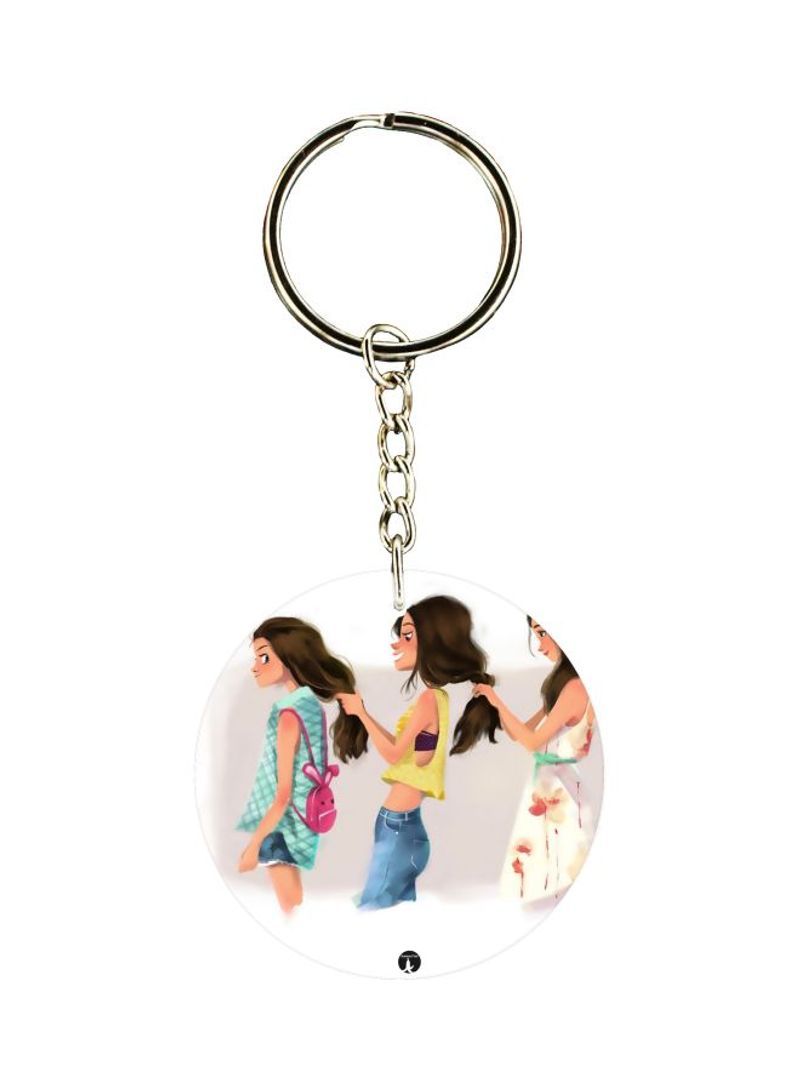 Cartoon Themed Dual Sided Keychain