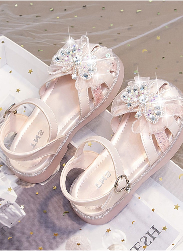Al Aoyama Toddler  Closed-Toe Flat Sandals little girl Flat Dress Sandals Summer Shoes  - Image 3