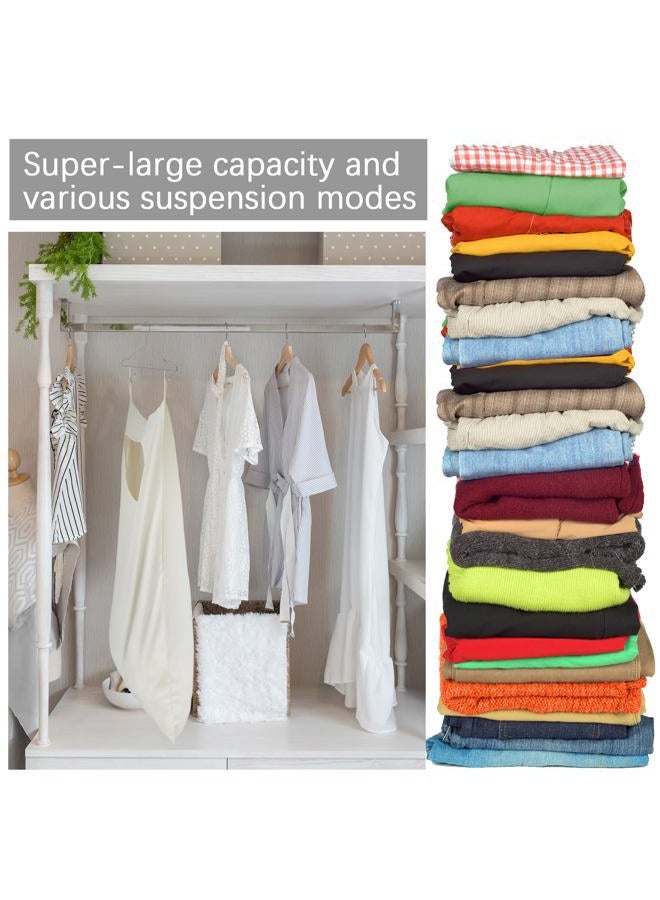 Wovnet 2 Pcs Large Hanging Laundry Hamper Bag 28 x 35 in over the Door Hamper Space Saving Hanging Laundry Bag Hanging Laundry Basket with Hanging Hooks for Wall Dirty Clothes Storage RV Room, 2 Color - Image 4