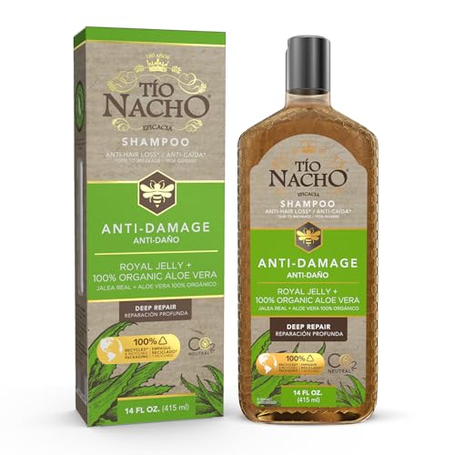 Tio Nacho Aloe Vera Deep Repair Shampoo, Organic Aloe Vera and Royal Jelly for Hair Repair and Protection, with Vegetable Keratin for Strength and Shine, Paraben, Salt, Silicone-Free, 14 Oz (3 Pack) - Image 2