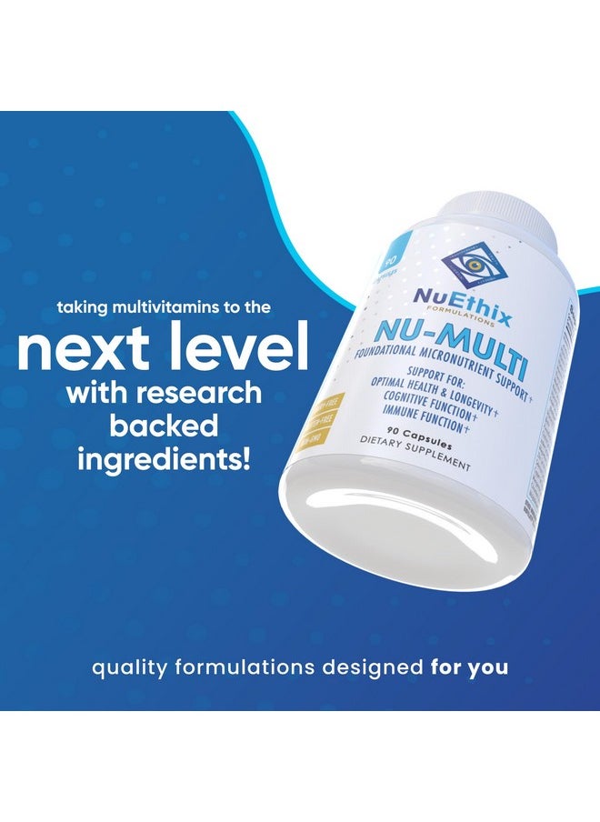 NuEthix Formulations - NuEthix Formulations Nu-Multi Foundational Micronutrient Support Dietary Supplement, 90 Capsules - Image 1