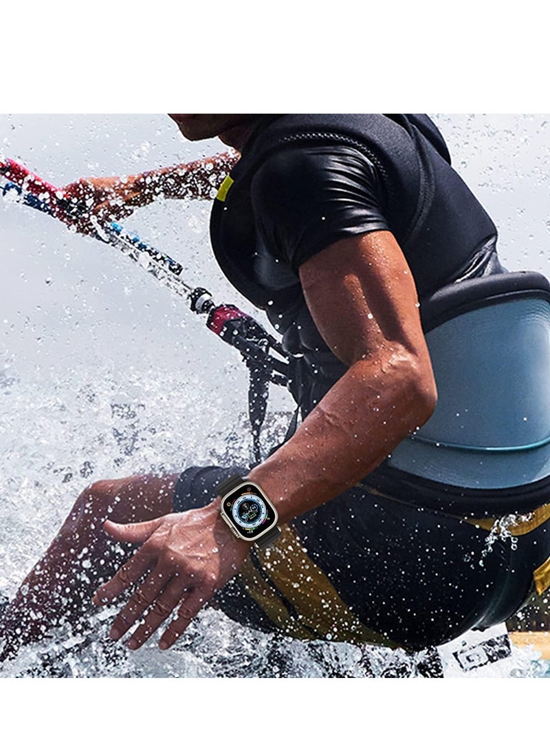 Compatible for Apple Watch Band 38mm 40mm 41mm 42mm for Men Women, Wave Shaped Silicone Sport Wristband Strap Compatible with iWatch Series 11/10/9/8/7/6/5/4/3/2/1 SE 3/2/1 Black - Image 4