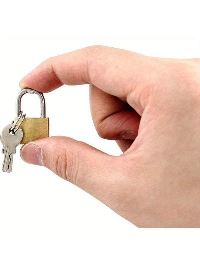 7PCS Solid Brass Mini Padlocks With Keys For Luggage Backpacks Toolboxes Storage - Image 4