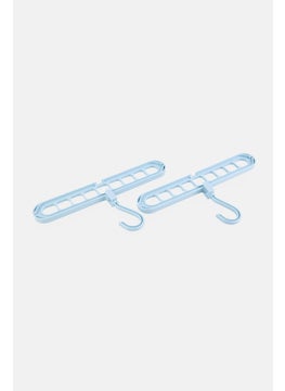 YOTO 2 Pieces Flexible Hanger Set, Light Blue  - Image 2