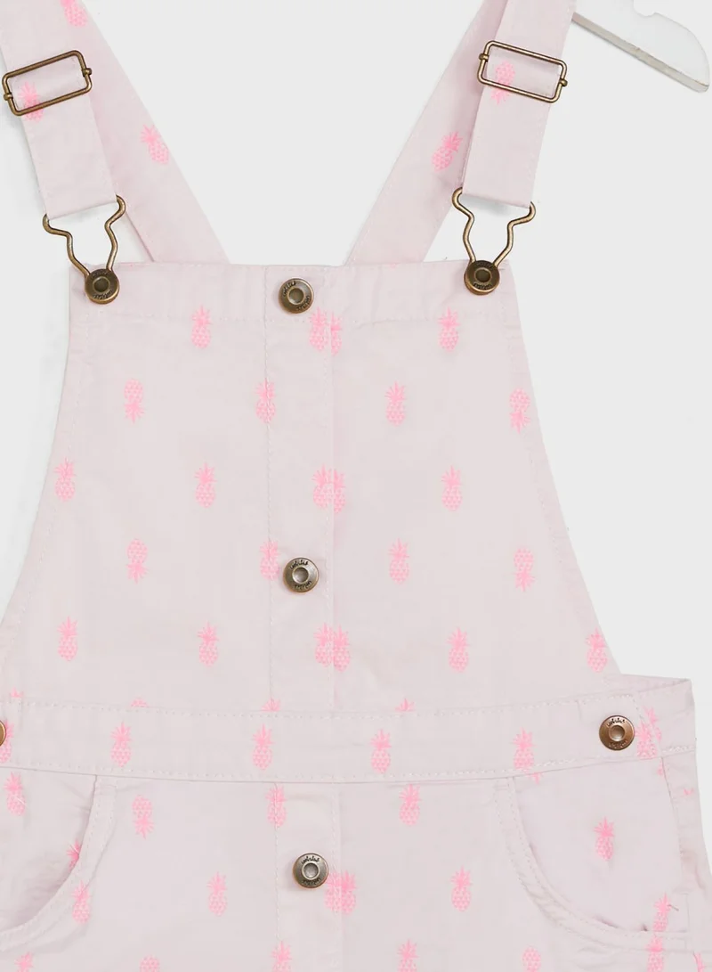 SMYK Kids Pineapple Print Pinafore Dress