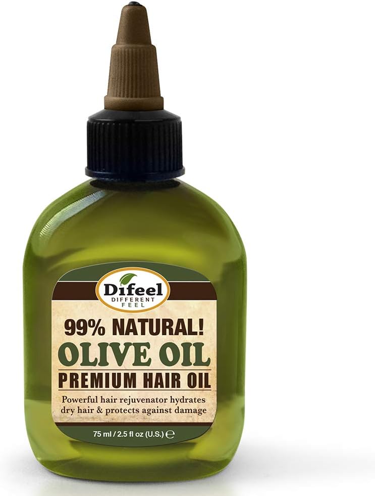 difeel Olive Oil Premium Natural Hair Oil, 2.5oz - Image 1
