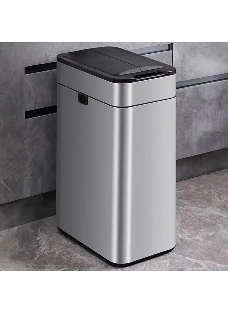 Homestic Homestic 40L Stainless Steel Automatic Touchless Motion Sensor Dustbin Quick Open Soft Close Lid Garbage Bin for Kitchen Bathroom Indoor Outdoor Trash Cana96  - Image 1