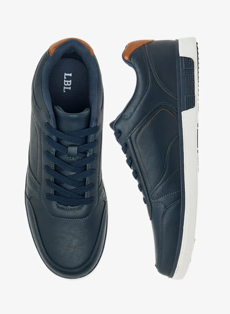 ال بي ال من شو اكسبرس سنيكرز رجالي بكاحل مزين بألواح وإغلاق برباط