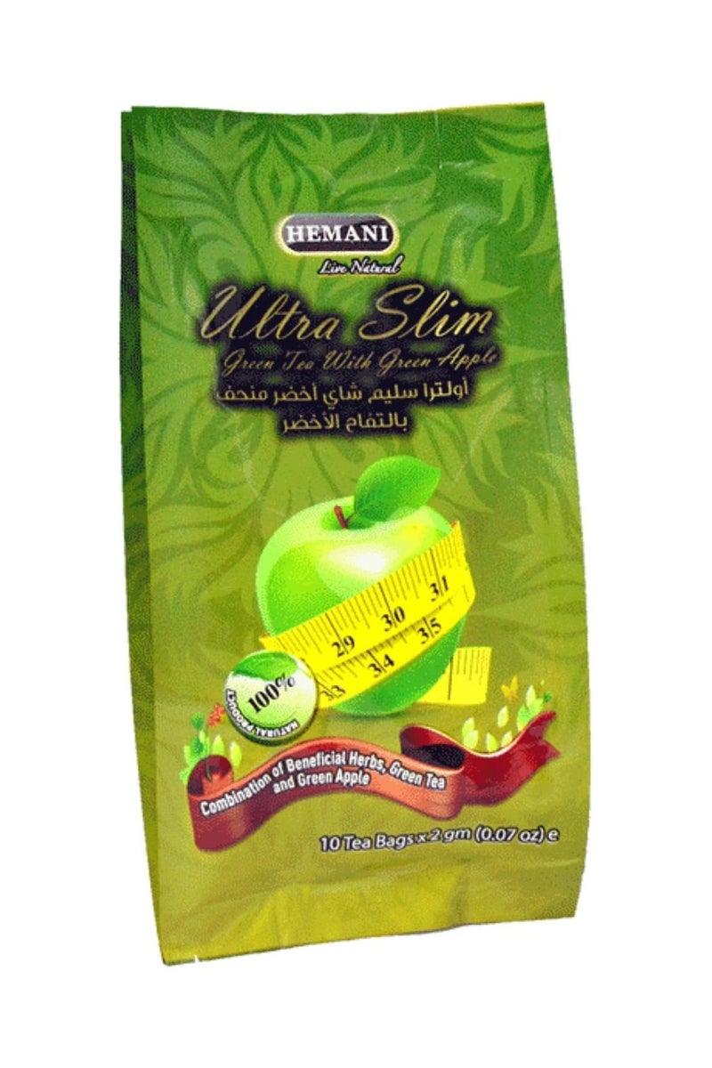 Himani Ultra Slim Green Tea with Green Apple 10 Bags - Image 1