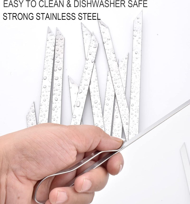 HONSHEN 17 Inch Long Stainless Steel Skewers for Kabobs, Flat Shish Kabob Barbecue Skewers with Storage Bag - Metal BBQ Skewers for Grilling Meat, Chicken, Shrimp, Vegetables - 10 Pack - Image 3