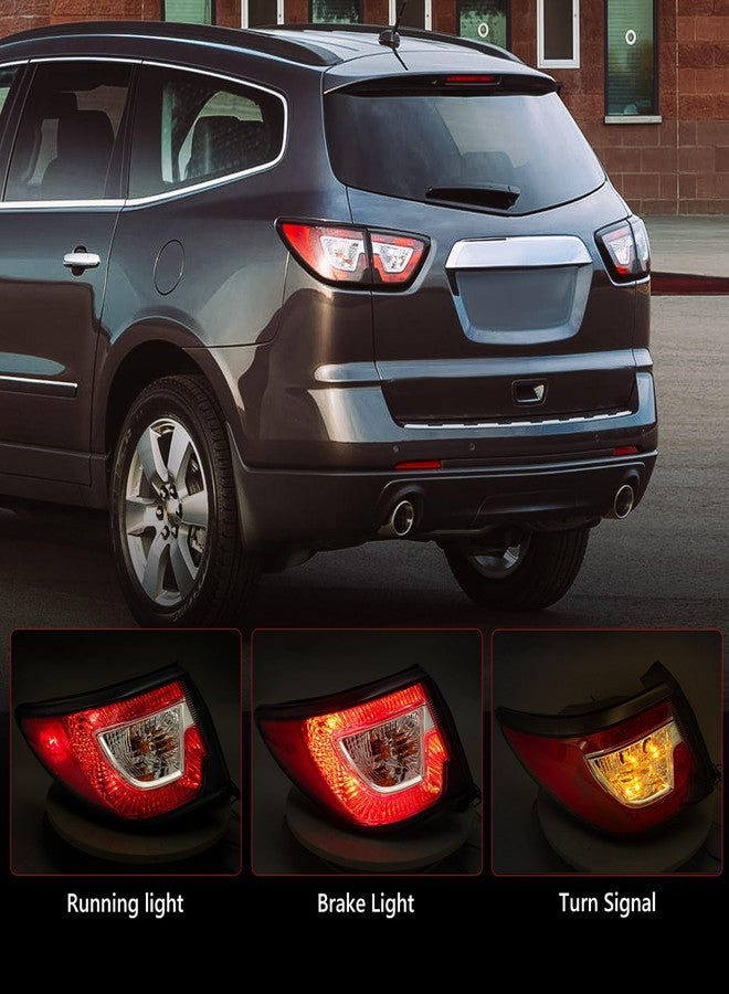 Huray Left Outer Tail Light Fit for Chevy Traverse 2013-2017, LH Taillight OE Style Tail lamp Rear Brake Lamp Replacement for 84266019 23301756 GM2804112 Driver Side - Image 2