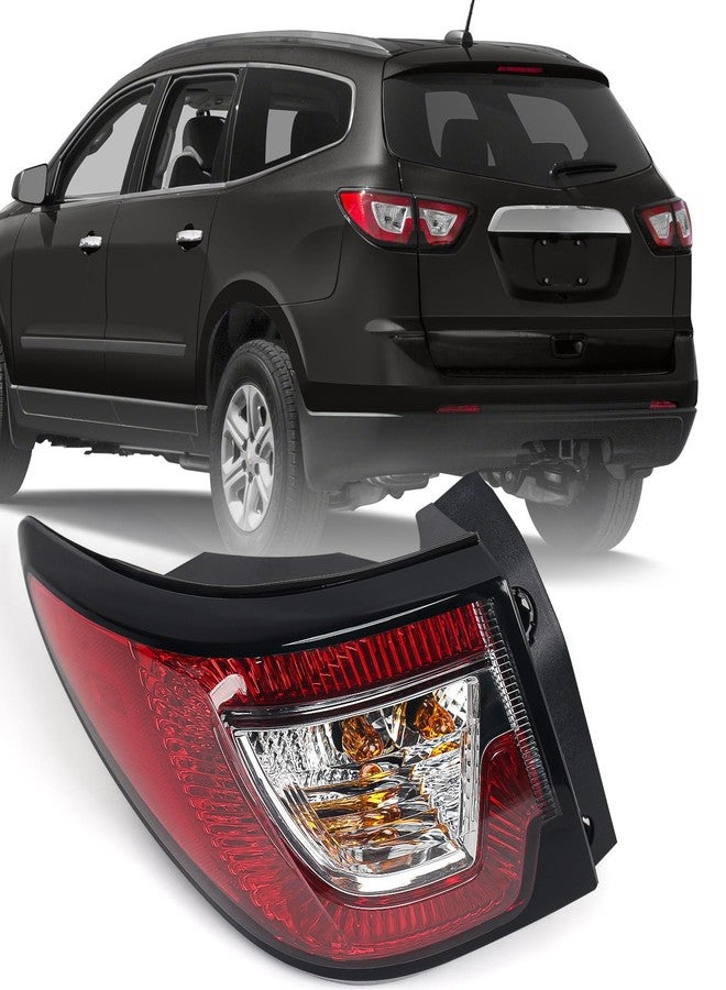 Huray Left Outer Tail Light Fit for Chevy Traverse 2013-2017, LH Taillight OE Style Tail lamp Rear Brake Lamp Replacement for 84266019 23301756 GM2804112 Driver Side - Image 1