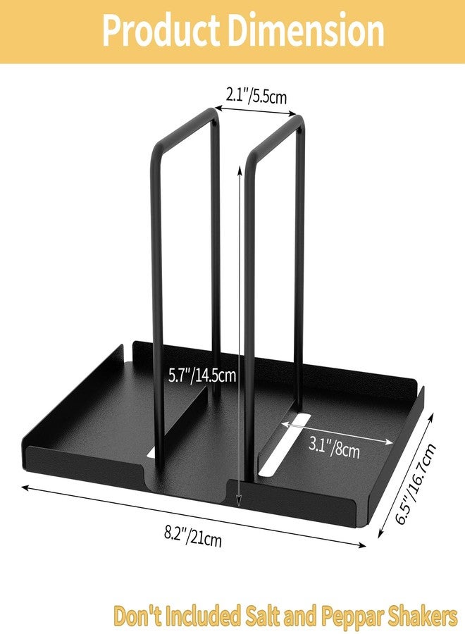 LSK Napkin Holder, Steel Napkin Holder for Table with Salt and Pepper Shakers Caddy, Standing Paper Napkin Storage for Kitchen Dining Table Countertop, Black - Image 5