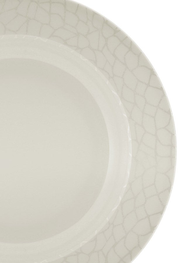 Royalford 10 Inch Melamine White Pearl Dinner Plate,Deep Soup Plate | Playful Classic Decoration, Dishwasher Safe | Ideal for Soup, Deserts, Ice Cream & More | White | RF4487 White 10inch - Image 4