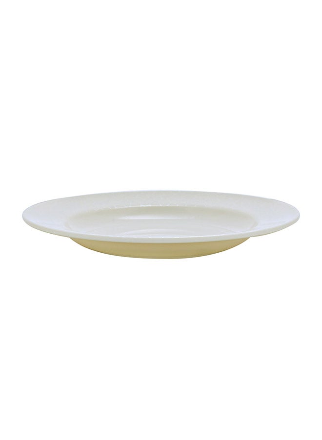Royalford 10 Inch Melamine White Pearl Dinner Plate,Deep Soup Plate | Playful Classic Decoration, Dishwasher Safe | Ideal for Soup, Deserts, Ice Cream & More | White | RF4487 White 10inch - Image 2