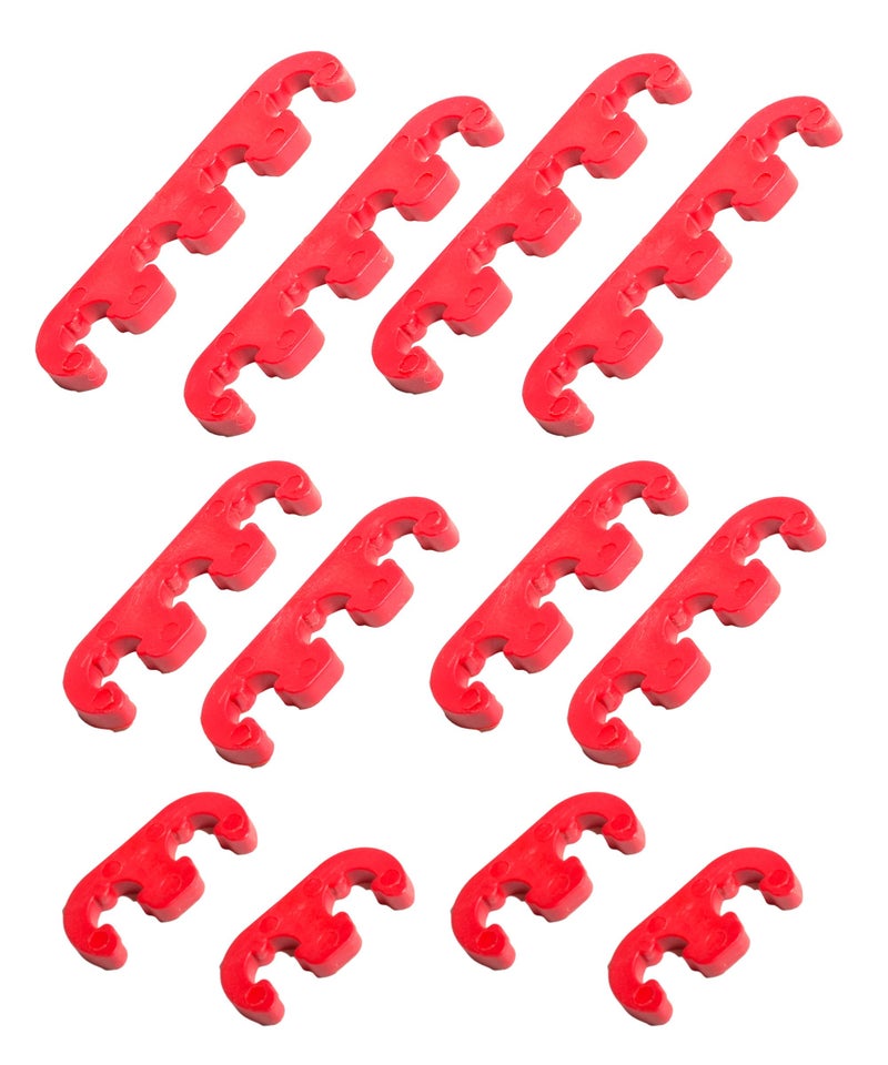 RACOONA Spark Plug Wire Separator12pcs 7mm 8mm 85mm 88mm Spark Plug Wire HolderCar Accessories Spark Plug Wire Loom Car Engine Spark Plug Separators Ignition Wire Separators HolderRed