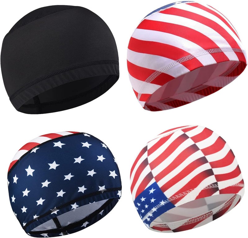 vidsel Skull Cap Helmet Liner Hard Hat Liner Running Beanie Head Wrap Bicycle Football Sweat Wicking Cycling Caps for Men Women - Image 1