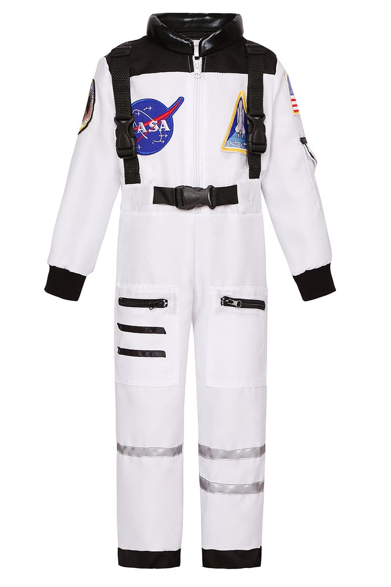Cuteshower Kids Astronaut NASA Costume for Boys Girls Space Jumpsuit Halloween 10-12 Years - Image 1