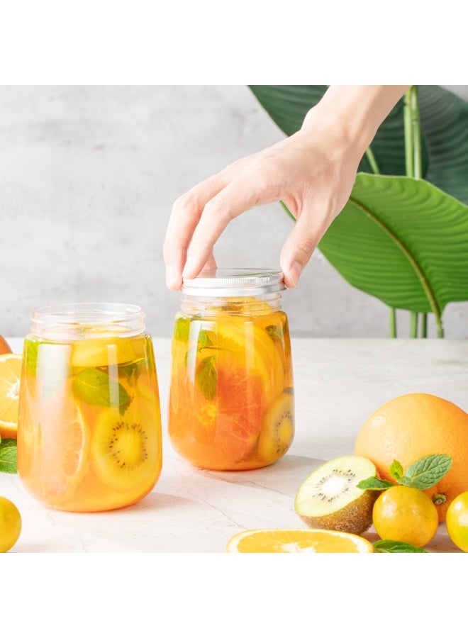 Restaurantware Bottle Tek 17 Ounce Juice Bottles, 100 Round Empty Plastic Bottles - Disposable, With Aluminum Lids, Clear Plastic Juice Containers For Juicing, For Tea, Smoothies, Or Cocktails  - Image 5