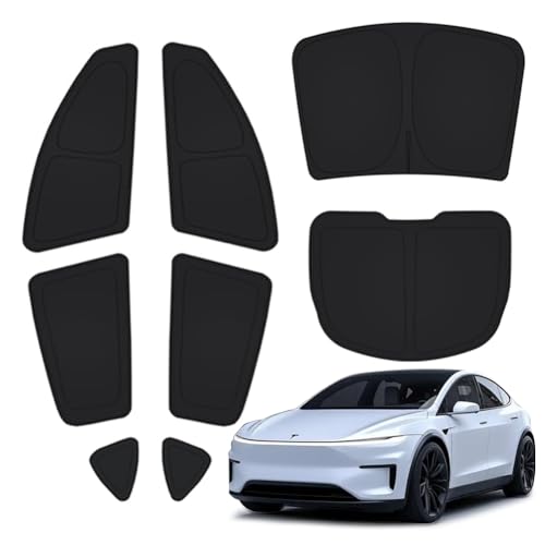 TANOLA TESBEAUTY 2025 2026 Tesla Model Y Juniper Camping Privacy Curtain 8-Piece Camping Shades Privacy Screens Tesla Model Y Sunshades UV Blocker Darker Thicker 5-Layer Material Tesla Accessories Foldable - Image 1