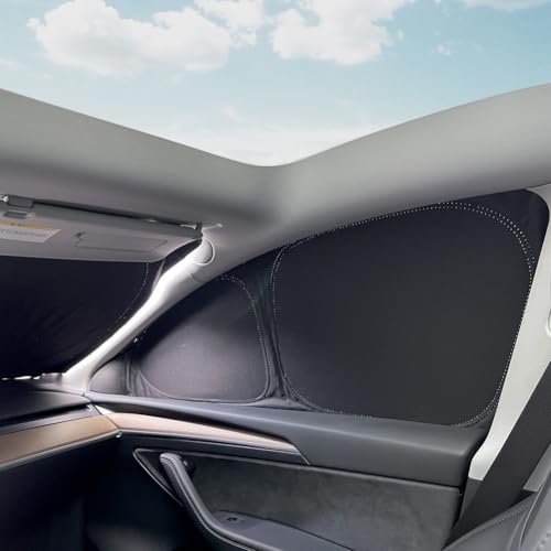TANOLA TESBEAUTY 2025 2026 Tesla Model Y Juniper Camping Privacy Curtain 8-Piece Camping Shades Privacy Screens Tesla Model Y Sunshades UV Blocker Darker Thicker 5-Layer Material Tesla Accessories Foldable - Image 5