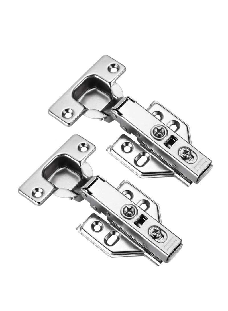 طقم مفصلات دولاب  خزانة مخفية بزاوية 110 درجة، بدون إطار، مطلية بالنيكل - Image 1
