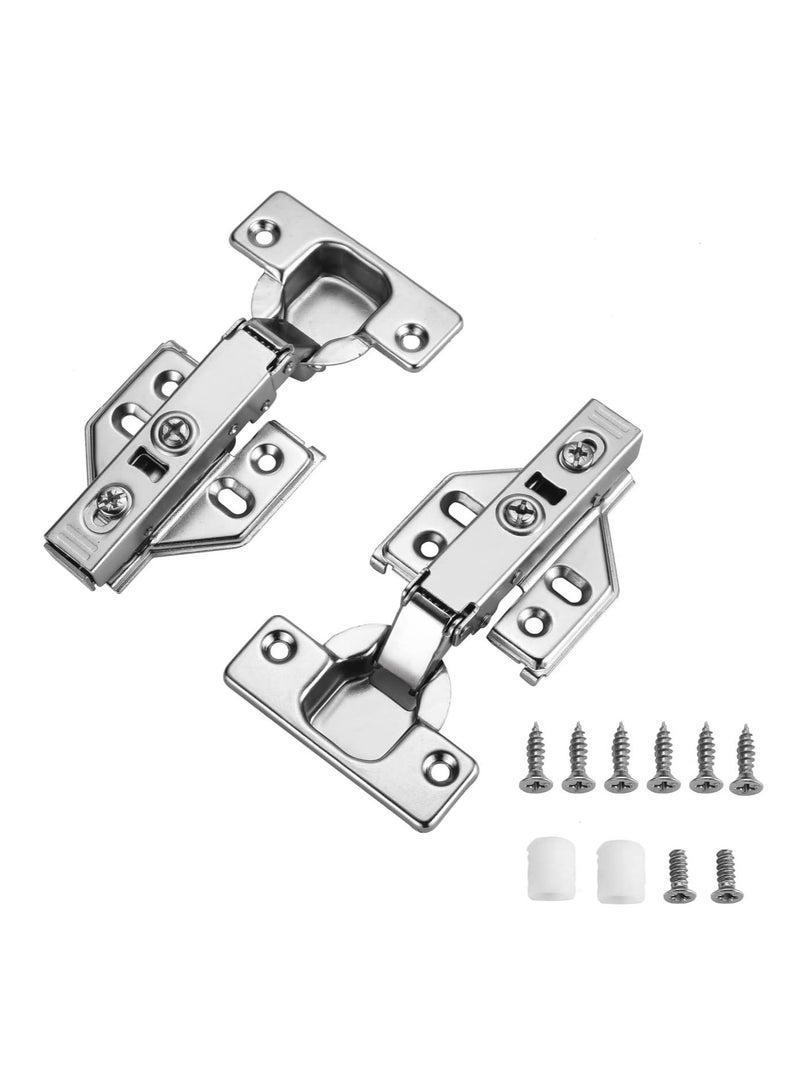 طقم مفصلات دولاب  خزانة مخفية بزاوية 110 درجة، بدون إطار، مطلية بالنيكل - Image 3