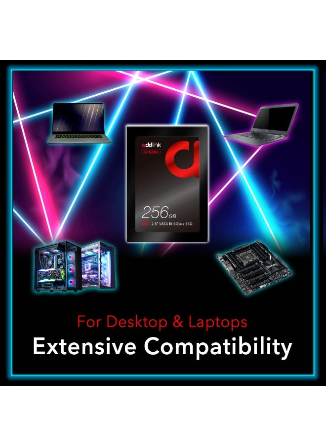 addlink S20 256GB PS4 Compatible SATA SSD III 2.5 Inch Internal SSD, Up to 510MB/s Maximum Read Speed, Perfect HDD Replacement/Upgrade for Laptops, PC Desktops Sony PS4 AD256GBS20S3S  - Image 5