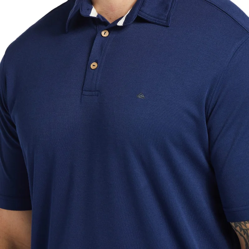 QUIKSILVER  Quiksilver Waterman Water Short Sleeve Polo Shirt In Midnight Navy for Men | Best Price UAE