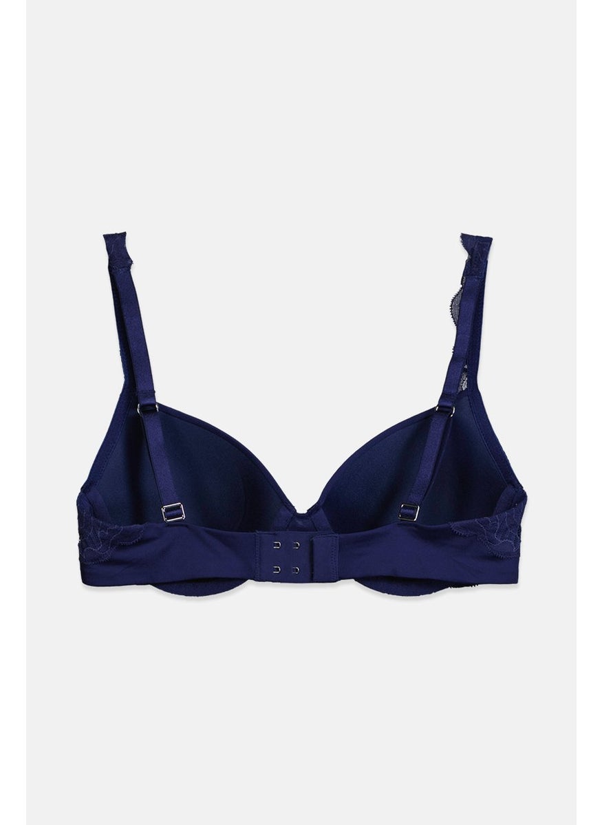 Tchibo Women Underwire Padded Bra, Dark Blue  - Image 2