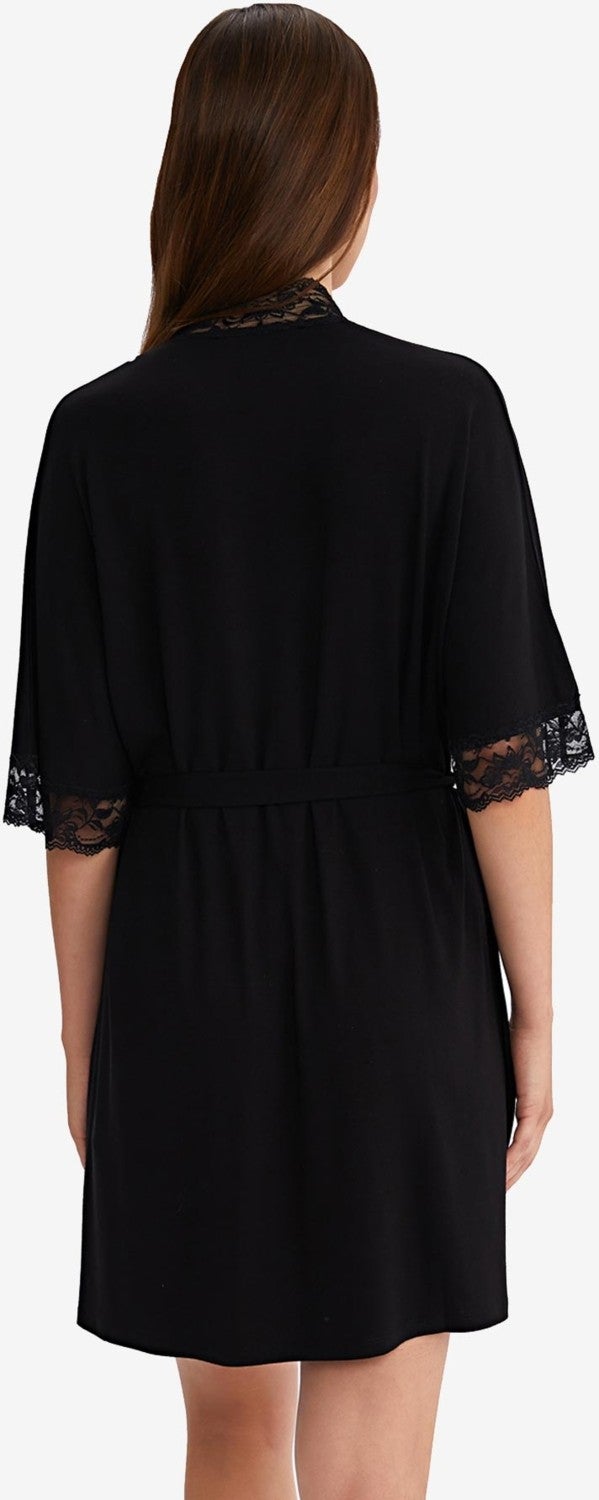 Ayyıldız Crescent 59441 Black Combed Cotton Dressing Gown  - Image 2