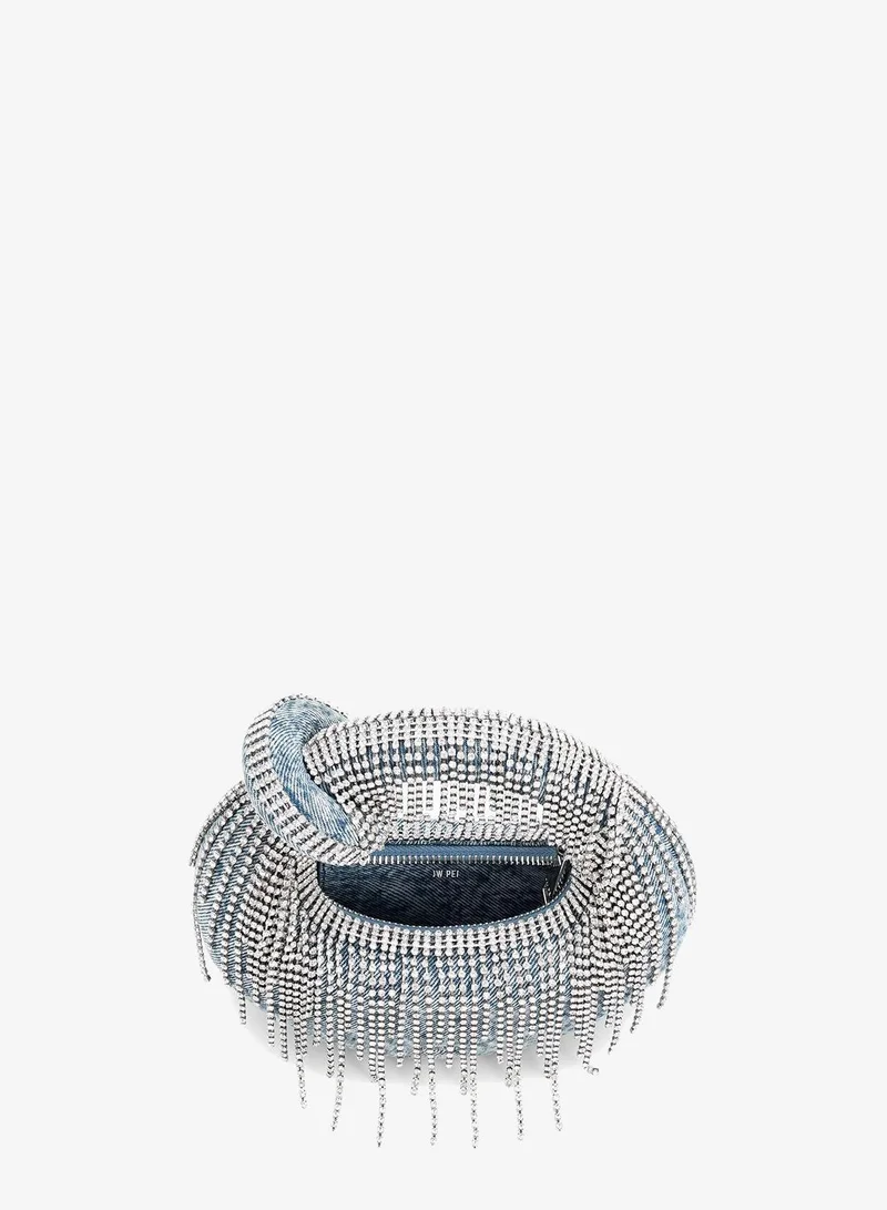 JW PEI  Abacus denim artificial crystal mini top handle bag for Women | Best Price UAE