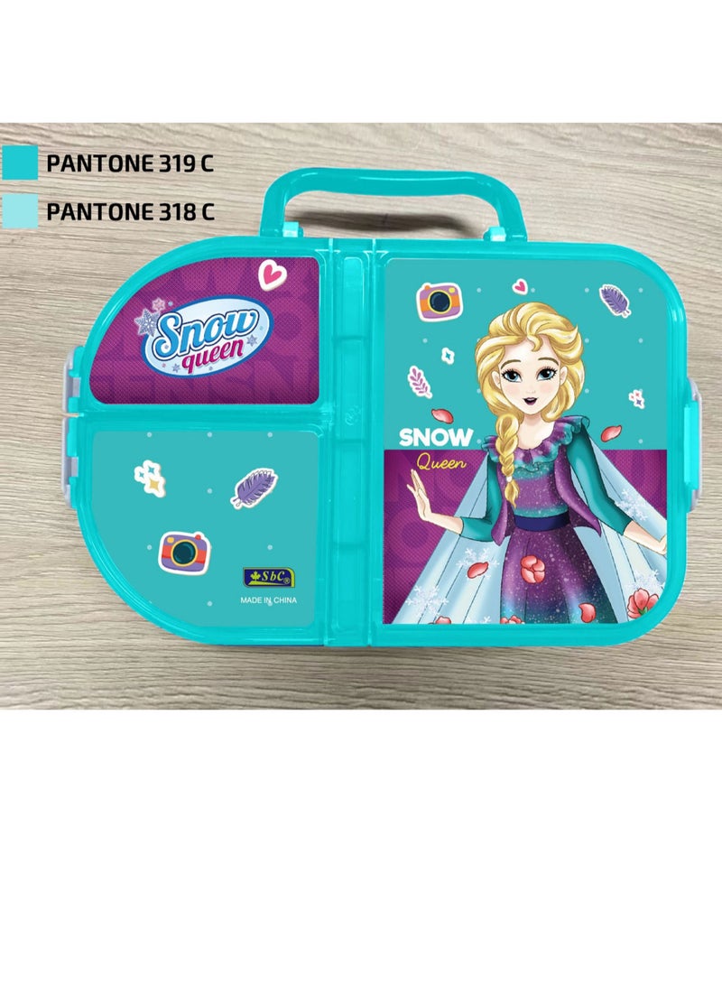 Box of special food for school children  multicolored 