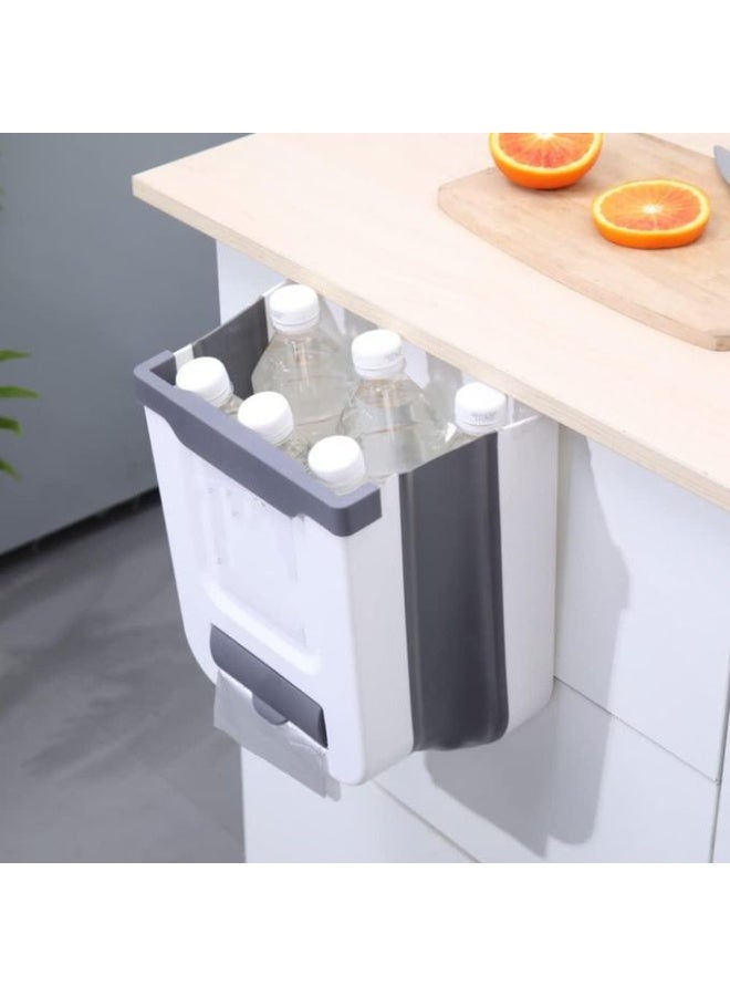 Generic Foldable Hanging Trash Bin – Space-Saving Design for Kitchen and Home - Image 4